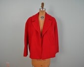 vintage swing jacket 60s short red XL
