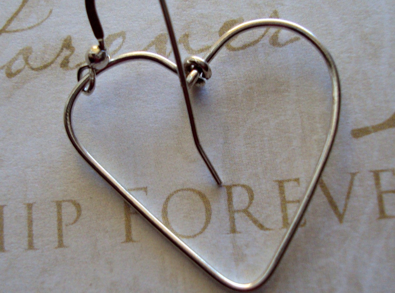 Fine Silver Heart Earrings I Love Me