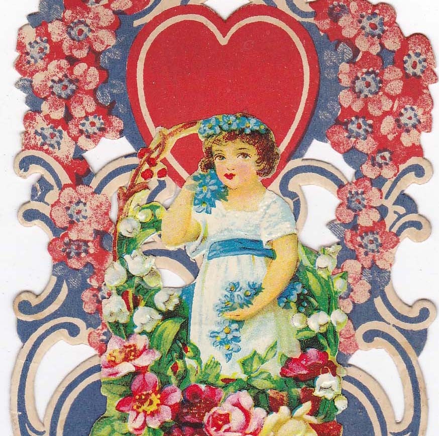Vintage  Stand Up Valentine Card vvc 011