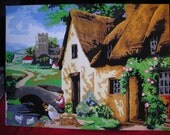 Paint By Number / Vintage Painting / Cotswold Cottage and Manor House