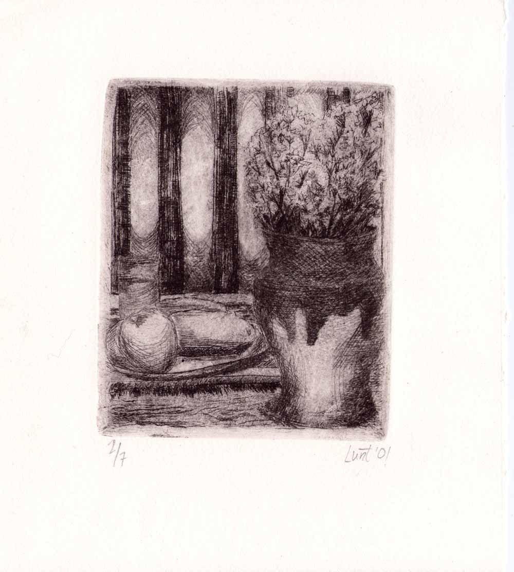 Still Life of a Flowers in a Vase Intaglio