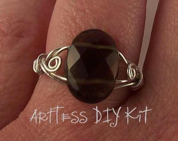 DIY KIT Smoky Quartz Ring