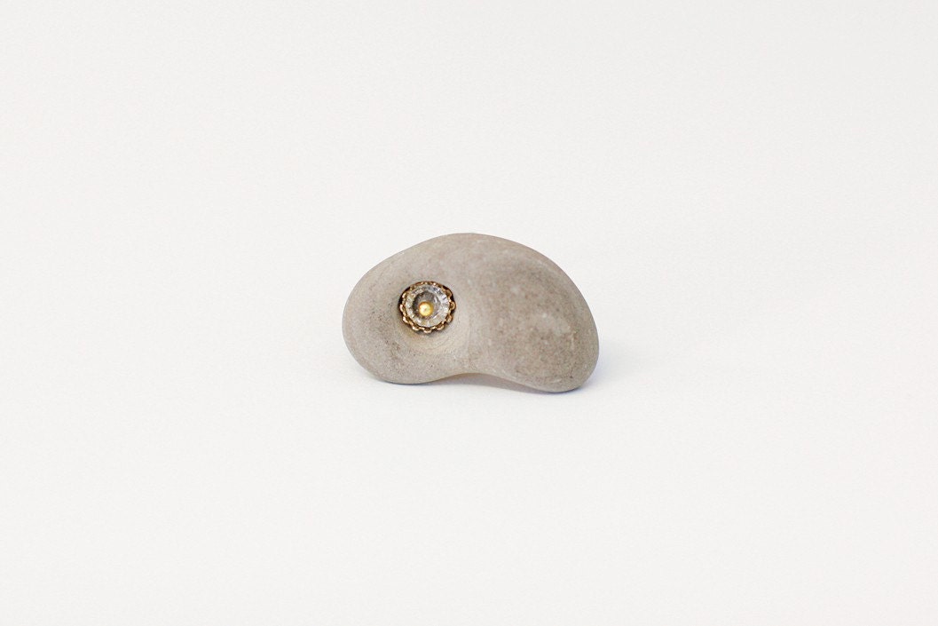 unique upcycled tide pool rock ring