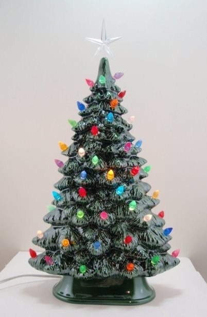 Vintage Style Lighted Christmas Tree -Xtra Large 19 inch Slim Style
