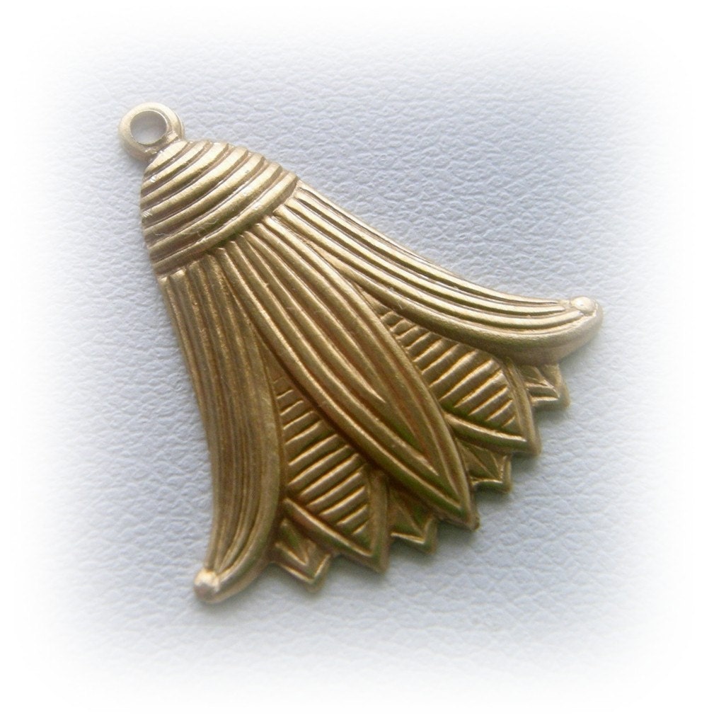 4 - EGYPTIAN LOTUS Brass Jewelry Findings (E)