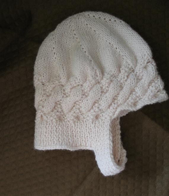 Cable Knit Helmet - Baby-sized Hat