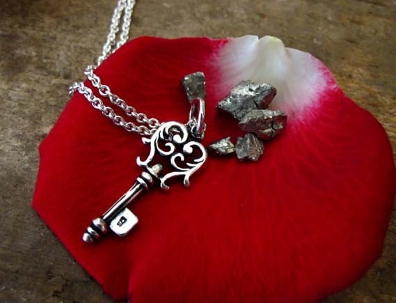 Sterling Silver Skeleton Key Necklace No.1