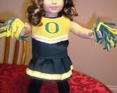 American Girl or Other 18 in. Doll  Cheerleader Uniform Made to Order
