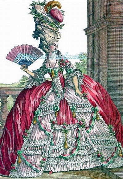 Marie Antoinette Reproduction Cotton Fabric Art Print 4X6" Applique