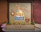 Country Painting E-Pattern Packet. LOVE YOU MOM. Design by Terrye French. Painted by me.