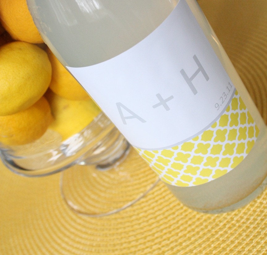 Printable Personalized Wine Label- Abigail Collection