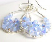 Fandango  Earrings Air Blue Opal on silver