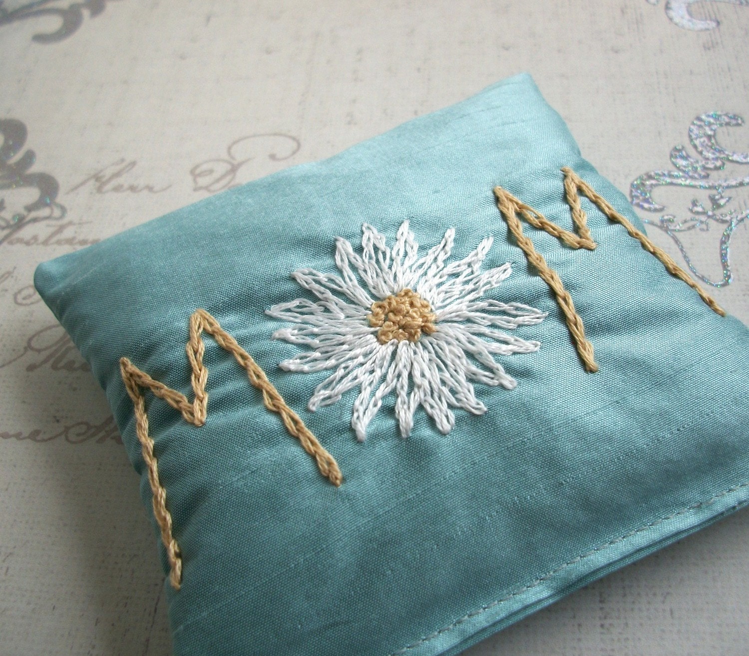 Lavender Sachet Hand Embroidered by Dolce Dreams
