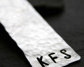Hand Hammered Monogrammed Aluminum Bookmark