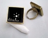 YOU DRAW Chalkboard Blackboard Eco Chic Ring