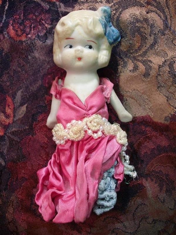 Oh Baby Baby - Vintage Bisque Kewpie Doll - Baby Flapper