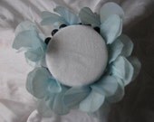 Light blue flower scrunchie