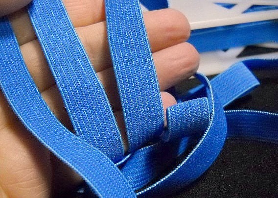 Blue Elastic Ten Yards Long Half Inch Wide