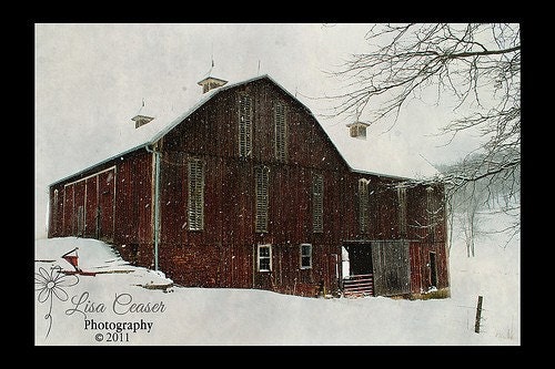 Winter Barn - Fine Art Photography 11x14 Unmatted Print