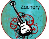 Guitar TShirt or Onesie Personalized with Name Great for Birthday Party or Big Little Brother