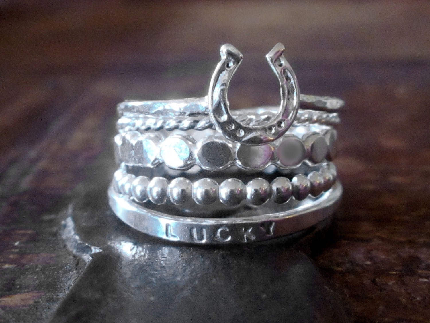 Horseshoe Stacking Ring Set by donnaodesigns