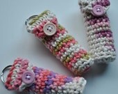 NEW Set of 3 Lip Balm Holders with Keyring - Victorian Florals - Limited Edition Colors