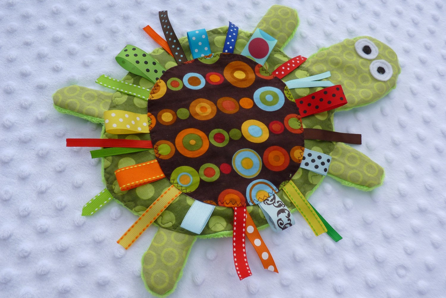 Yertle the Turtle- GREEN or PINK -Crinkle Crackle Sensory toy- Please read note before buying