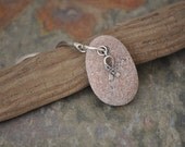 Stone and Charm Keychain