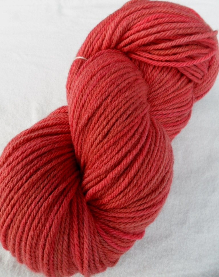 SALE YARN, Heavy Worsted Merino Wool Yarn, Half Pound, Roseblush colorway
