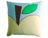 Cotton Canvas Green Apple Pillow