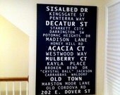 Subway Sign Roll Transit Custon  vintage Subway Bus Roll Tram Canvas Art 36x60 inch READY TO HANG