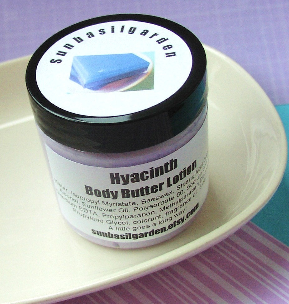 Body Butter - Hyacinth Body Butter Lotion - 4.5 oz. Jar  - Spring Scent