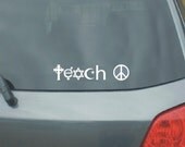 Teach Peace Window Decal