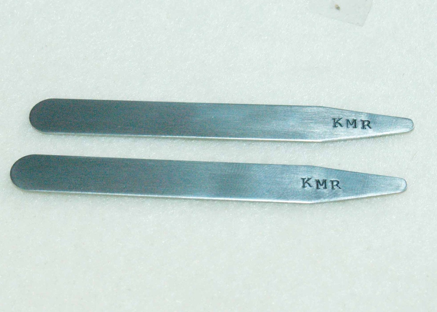 Stainless Collar Stays/Stiffener - Customized Hand Stamped Collar Stay