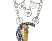 Man in the Moon Necklace, Ocean Jasper and Sterling Silver