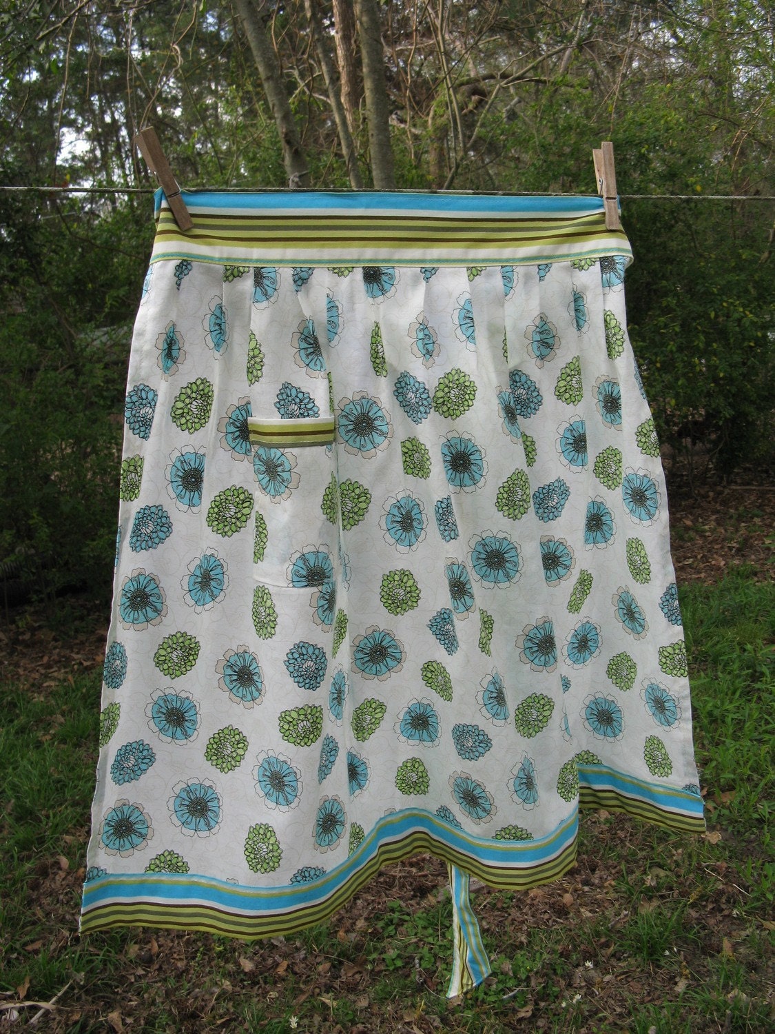 Clearance The Alice Apron Floral and Stripes