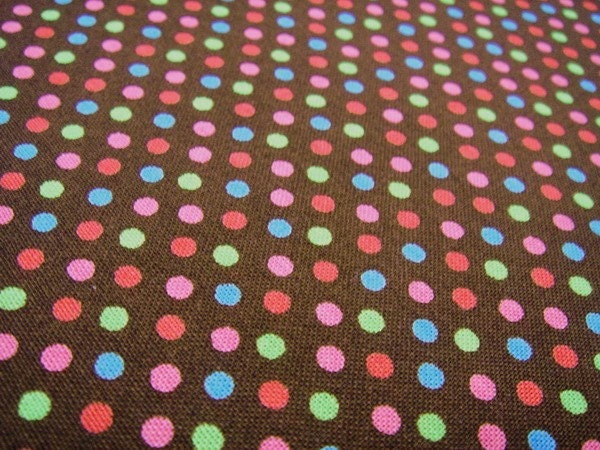 Colorful Candy Polka Dots in Saddle Brown - EK-QS38214E
