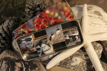 Maine Inspiration Scrabble tile Magnet Set with their own matching Tin