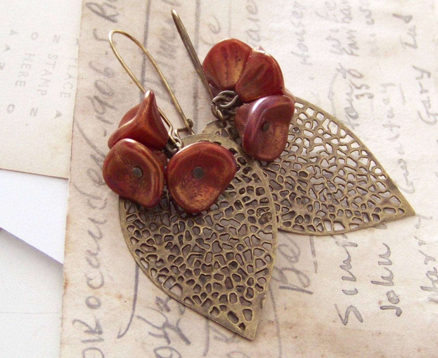 Rustic Leaves - earrings