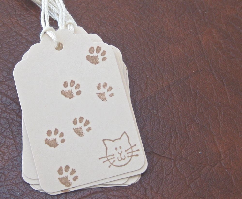 Messy Kitty Gift Tags - Set of 8