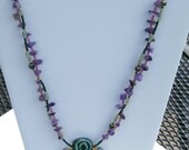 Wooded Glen Amethyst and Moss Agate Necklace