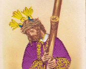 Vintage Embroidered  Postcard  Unused Early 1900's (fpc205)