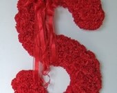 Wedding Flowers - Red Carnation Letter - Wall Decor
