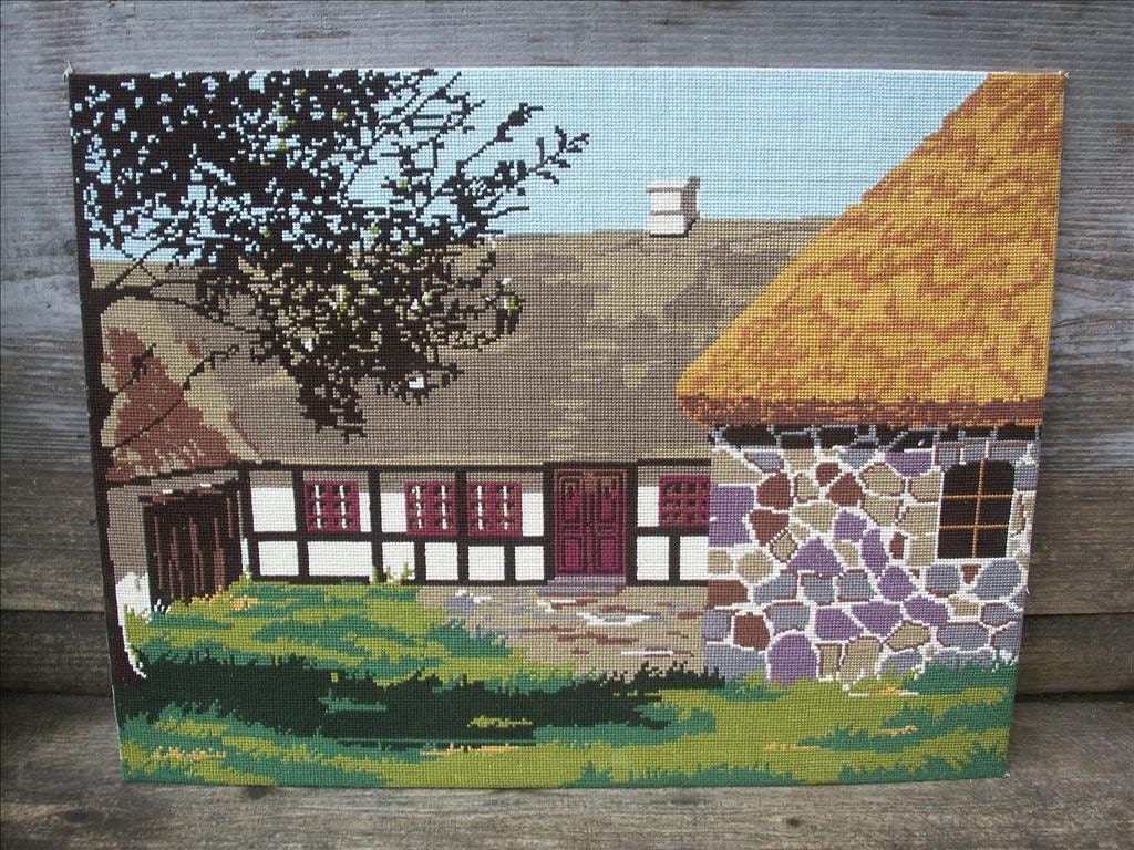 Vintage Danish Home Needlepoint