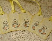 Baby Duck Gift Tag - easter, baby shower gift tag, animal, bird - set of 6