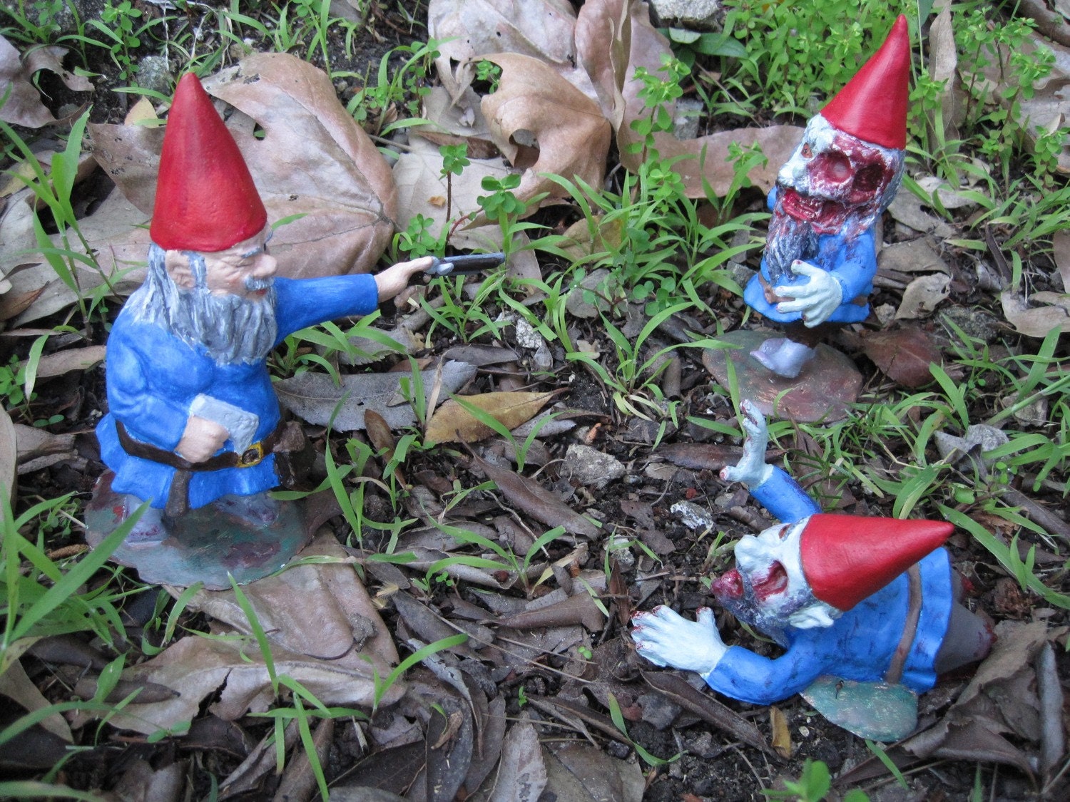 Zombie Gnomes Collection: Patient Zero, Wyrick, and Legless Larry