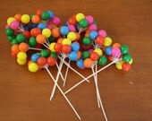 Vintage Plastic Balloon Cupcake Toppers