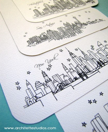 Mix and Match - City Skyline Series - Notecards (8)