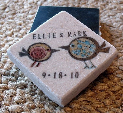 Tweet His and Her Birdies Save The Date Magnets, Set of 100