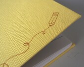 Small Lined Hand Bound Journal in Honey Yellow, Illustrations Original by Sally